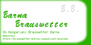 barna brauswetter business card